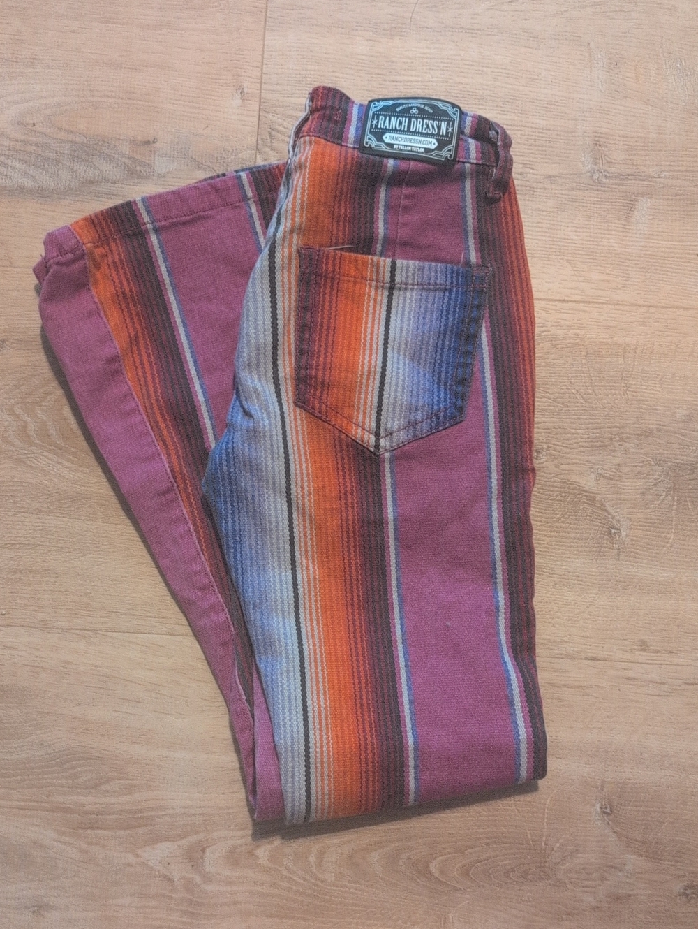 Men's Striped Multi-Color Jeans